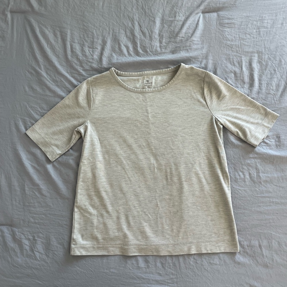 Talbots Heather Gray Short Sleeve Tee